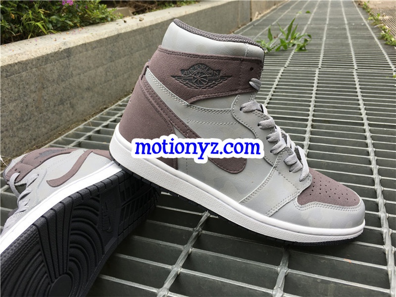 Air Jordan 1 Retro High Camo In Cool Grey